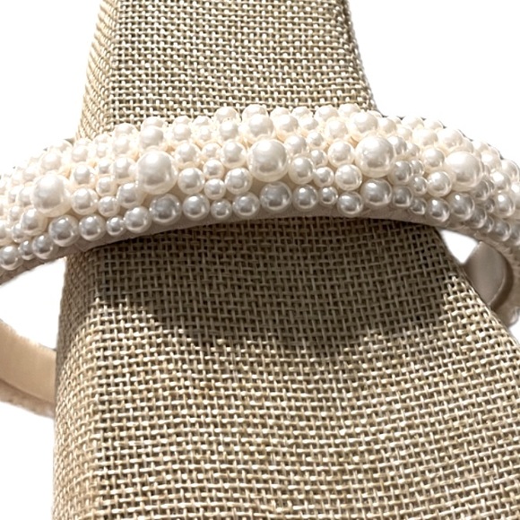 Pearl headband faux pearls beaded with inside ribbon very comfortable New - Picture 10 of 15